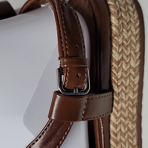 Naturalizer Peridot Espadrille Platform Sandal Shoe Straps Brown Faux‎ Leather 9 - Picture 14 of 16